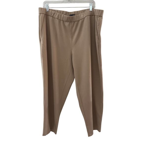 Eileen Fisher Plus Flex Tencel Ponte Slouchy Pant Beige Size 1X - Picture 9 of 10